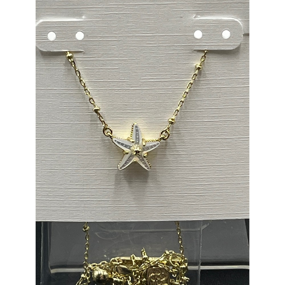 Kendra Scott Parker Starfish Gold Short Mother of Pearl Pendant Necklace New - Picture 3 of 7